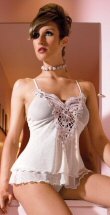 2 Piece Jeweled & Embroidered Babydoll with G-Stiring