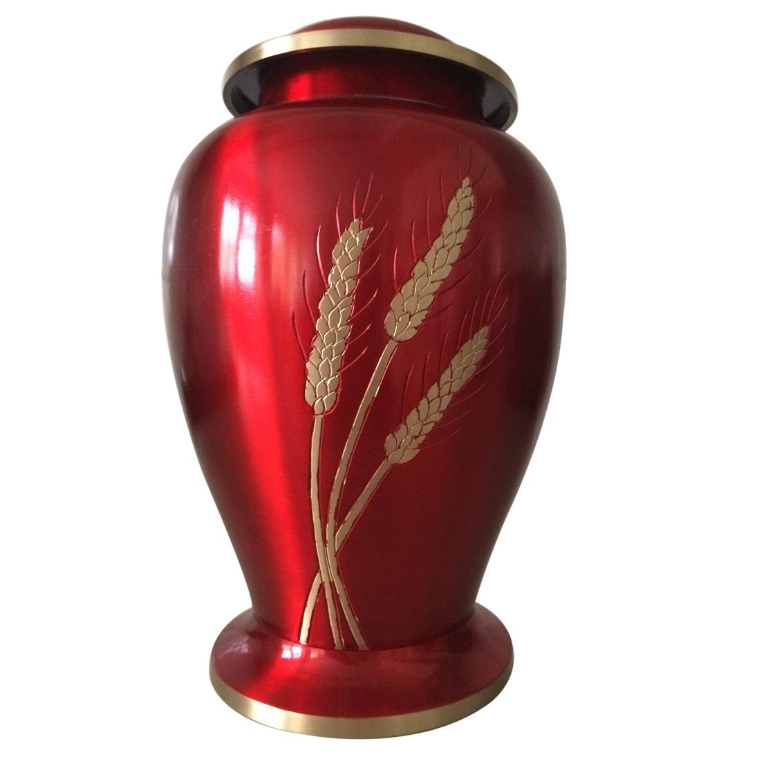 Large Size Autumn Harvest Red Color Adult Cremation Urn For Human Ashes