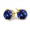 1.50 Carat Yellow Gold Tanzanite Earrings