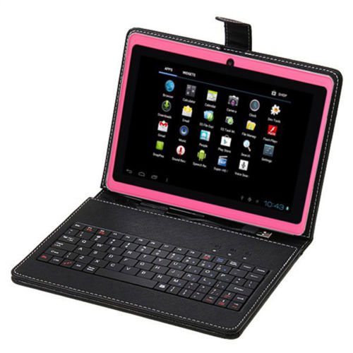 7" Capacitive Pink Tablet PC Android 4.0 4GB A13 1.2GHz Bundle Keyboard&Earphone