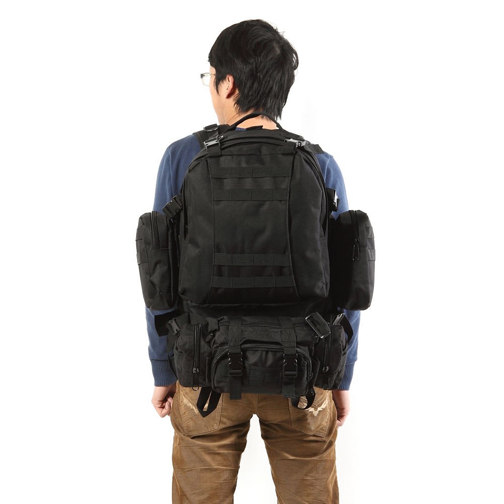Military Shoulder Tactical Backpack Rucksacks Sport Travel Hiking Trekking Bag