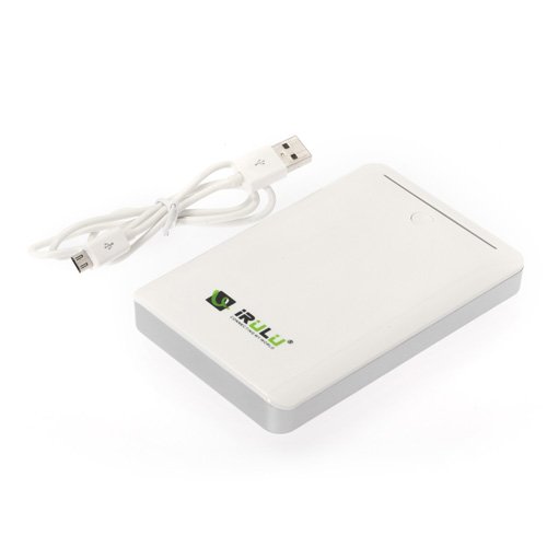 iRuLu Universal USB Power Bank 14000mAh External Battery Charger Pack White
