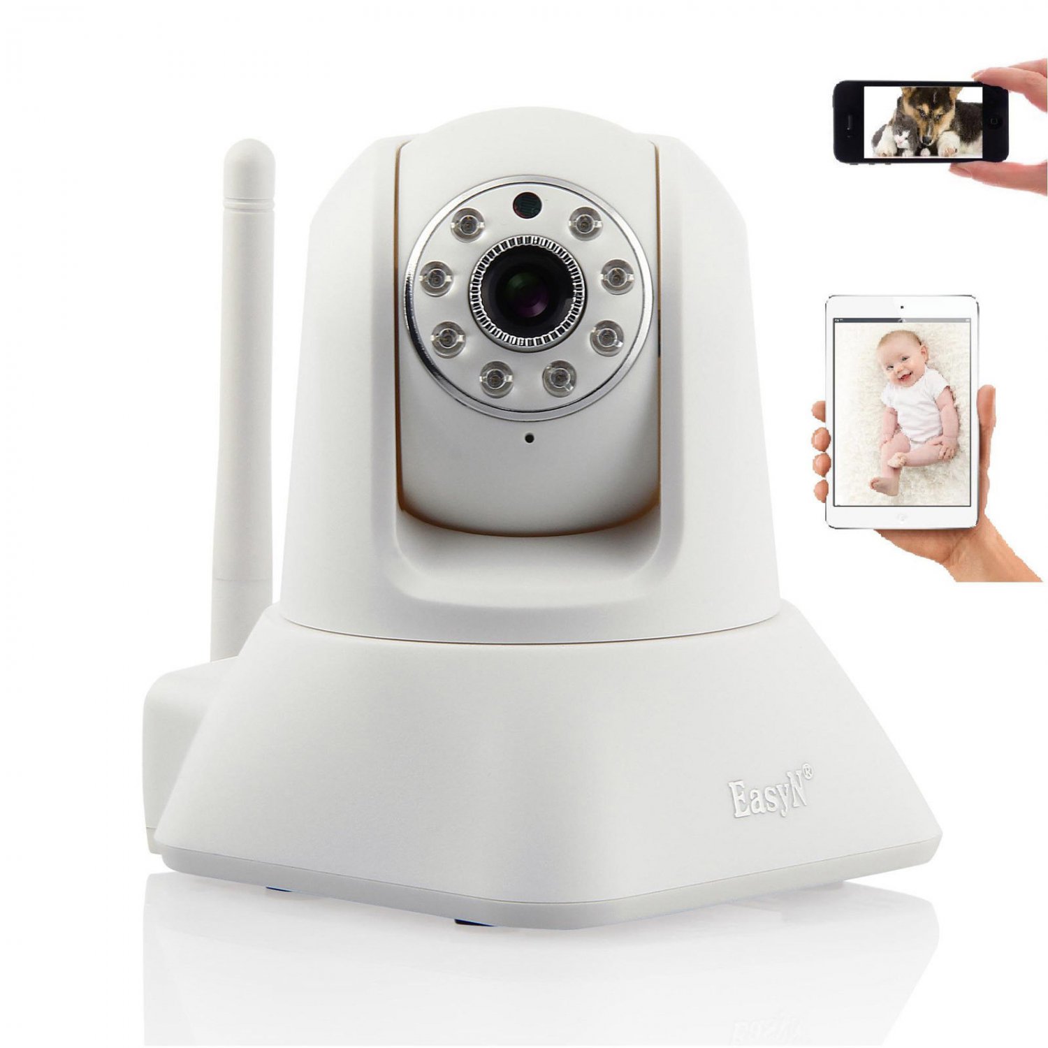 Wifi Indoor Wireless IP Camera HD 720P Network 1.0 Mega Pixel P2P Night Vision