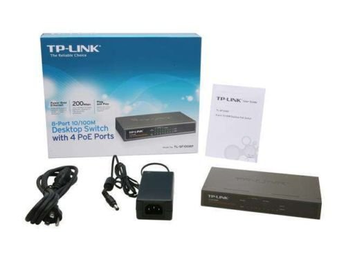TP-LINK TL-SF1008P 10/100Mbps 8-Port PoE Switch, 4 PoE Ports, Metal case
