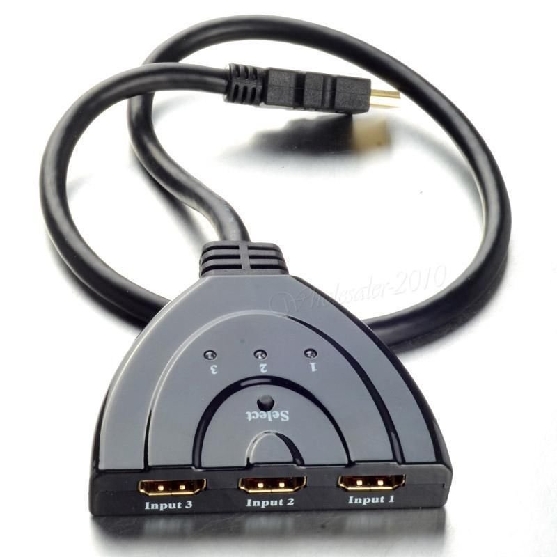 HDMI 1.3 1080p Switcher Switch Splitter for HDTV DVD PS3 Xbox 360