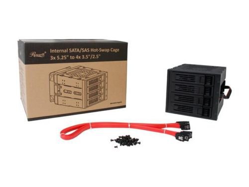 Rosewill RSV-SATA-Cage-34 Black 3x5.25" to 4x3.5" Hot-swap SATAIII/SAS Hard Disk