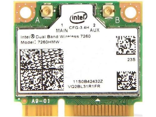 Intel 7260HMW NB IEEE 802.11 Dual Band N600 Mini PCI Express Wi-Fi Adapter, 2.4G