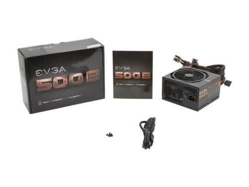 New EVGA 500 B 80 PLUS BRONZE Certified 500W Active PFC ATX12V v2.31/EPS 12V