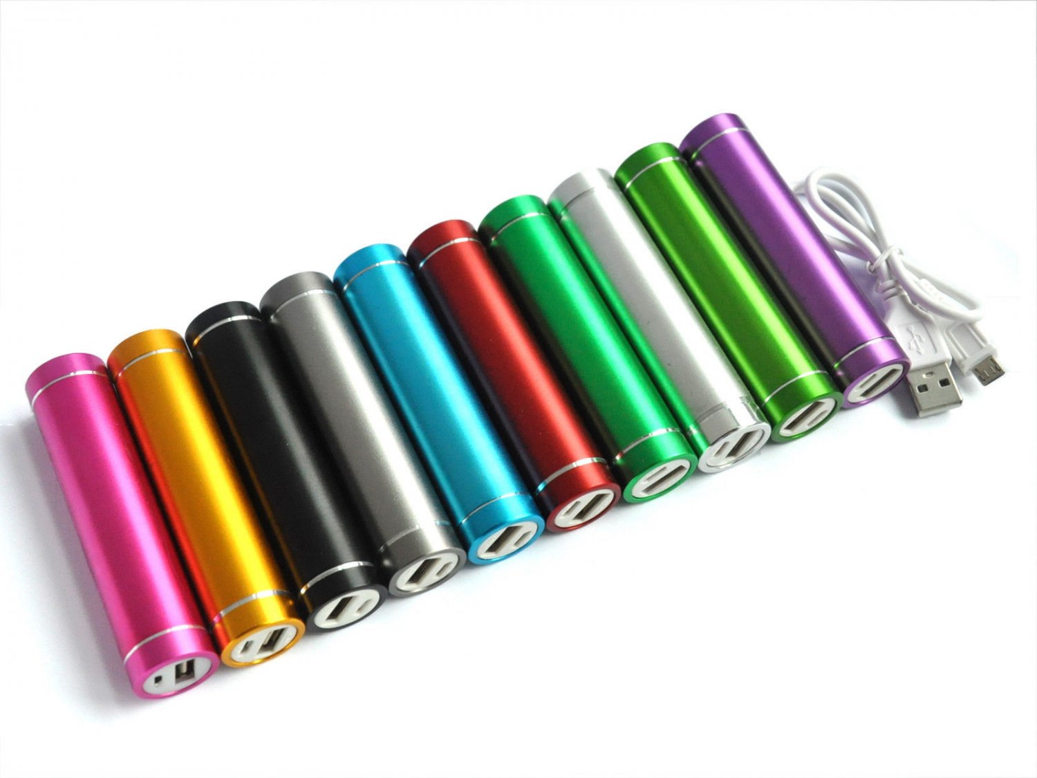 Portable USB Charger Cable 2600mAh Mini Power Bank Backup External Battery Pack