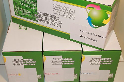 4 Toner Cartridge 116 for Canon All-In-One MF-8050 8080 8040 8030 LBP-5050