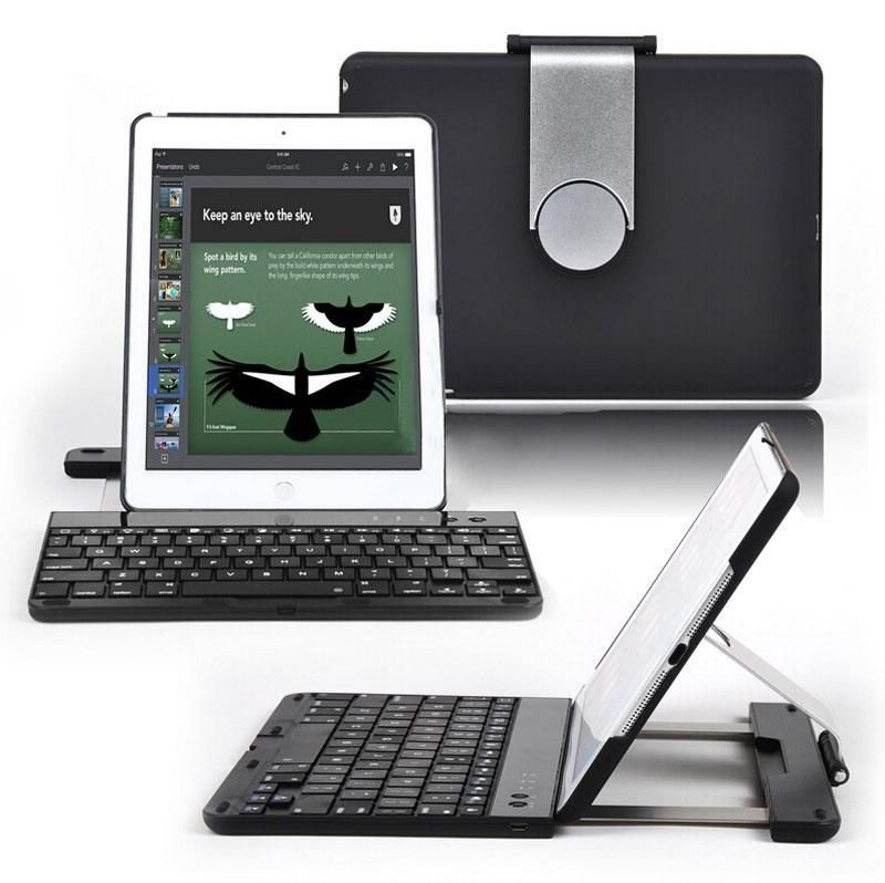 Wireless Bluetooth Keyboard 360 Swivel Rotating Stand Case Cover for iPad Air 5
