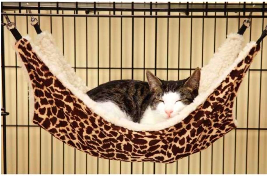Cat Secure Hammock Kitten Sleep Toys Cradle Fleece Cage Cover