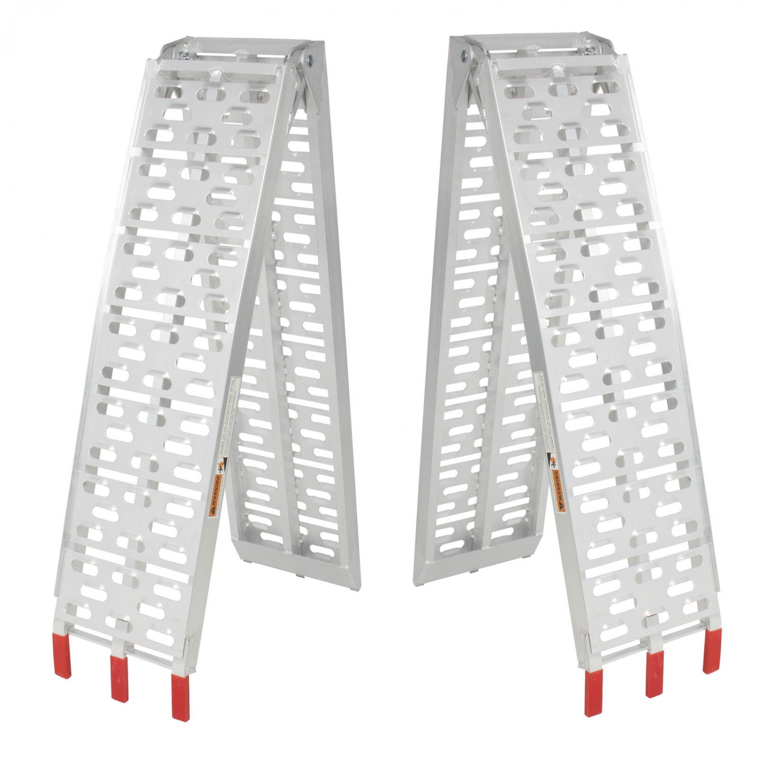 7.5' Pair Aluminum Loading Ramps Pickup Truck Trailer Motorcycle ATV Lawnmower