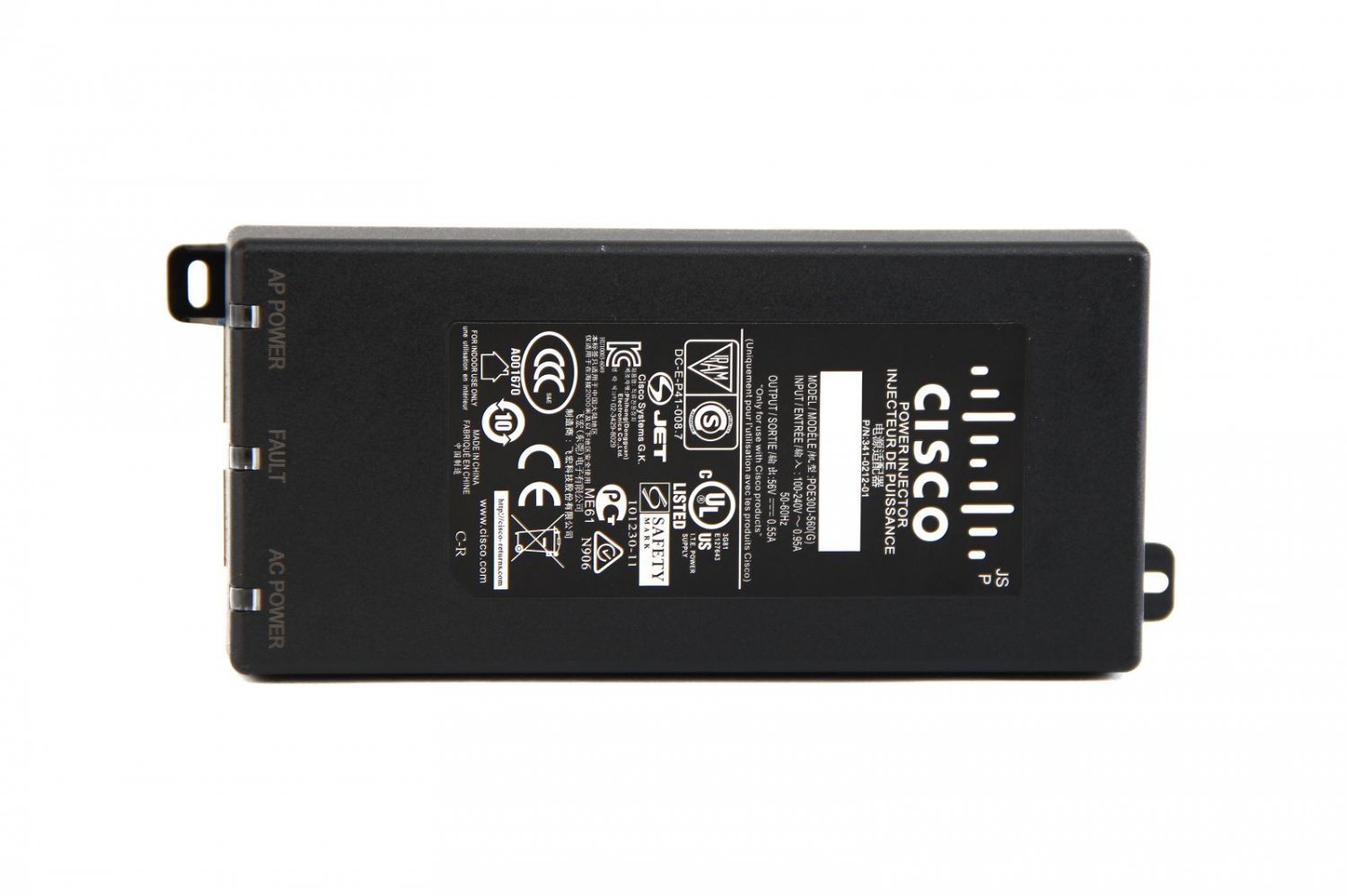 New Genuine Cisco 100V-240V 1140 1250 Series PoE Power Injector (AIR-PWRINJ4=)