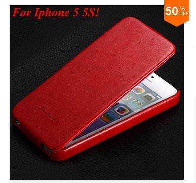 Luxury Retro PU Leather Case For iphone 5 5S 5G Flip Crazy Horse Cover ( color 3
