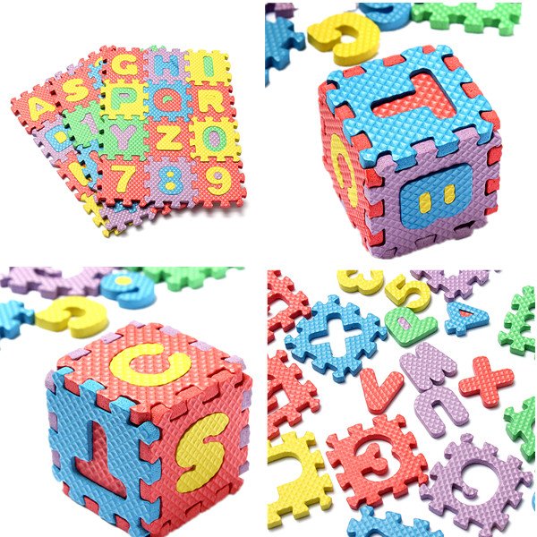 36X Puzzle Kid Educational Toy Alphabet A-Z Letters Numeral Foam Mat For Age 1~7