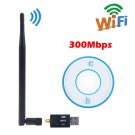 300Mbps USB Wireless Adapter Dongle WiFi Network LAN Card 802.11n/g/b + Antenna
