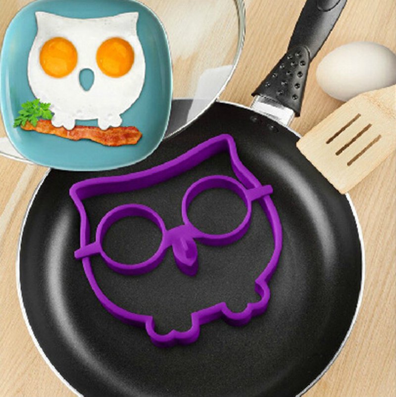 Breakfast Silicone Owl Fried Egg Mold Pancake Egg Ring Shaper Funny Cooking Tool
