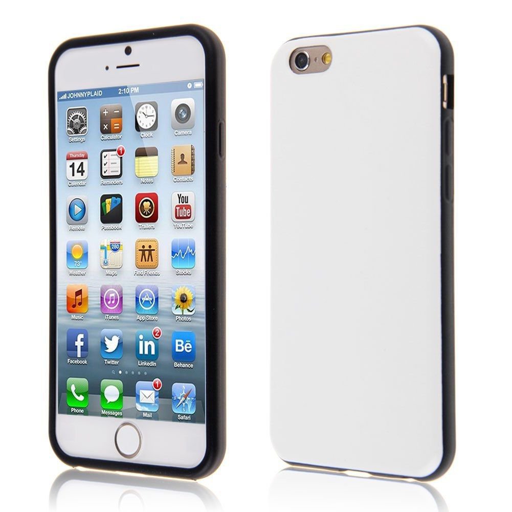 PU Leather + TPU Four Sides Protector Cover Case Skin for iPhone6 4.7"( COLOR WHITE
