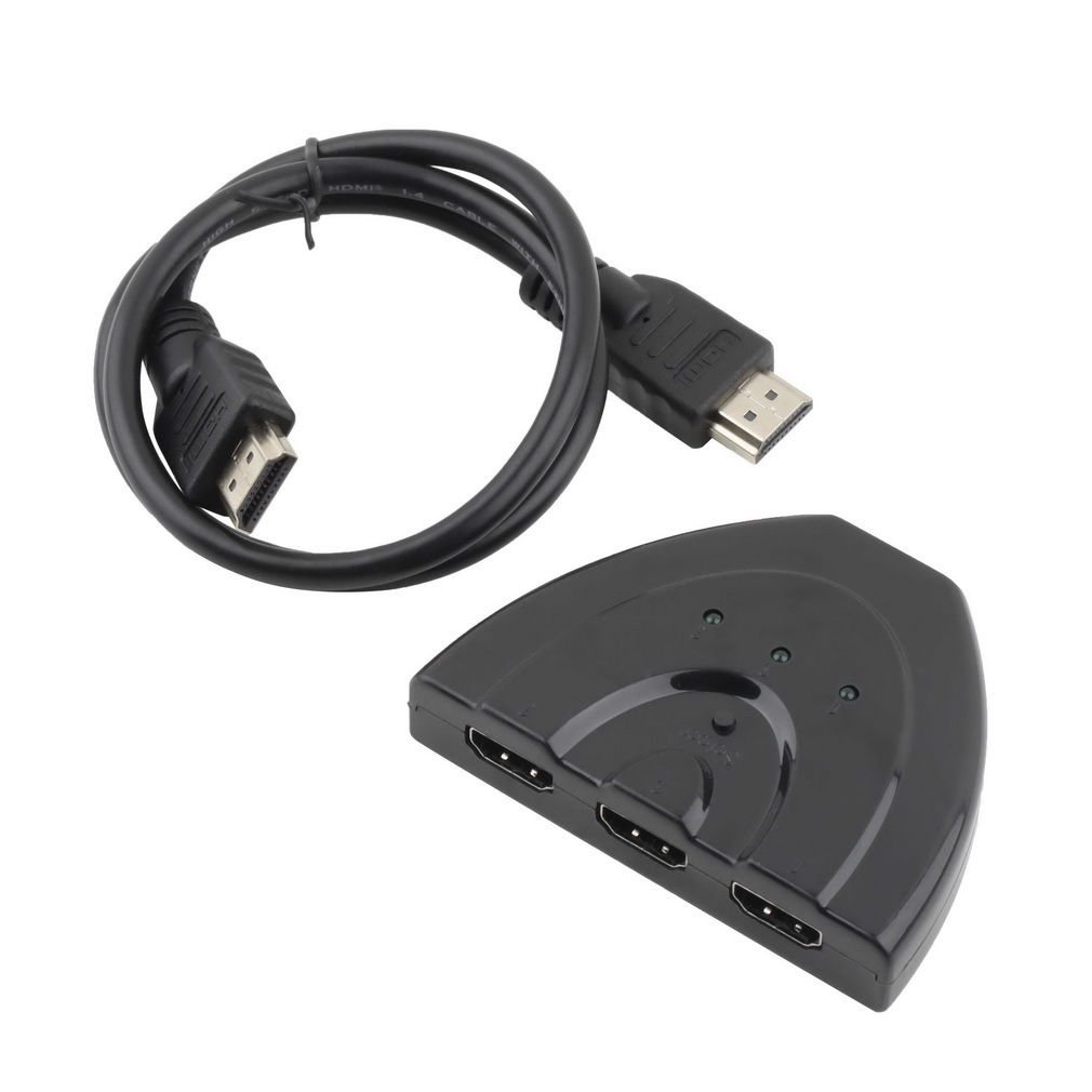 3 IN 1 OUT 1080P Hub V1.4B HDMI Switcher Splitter Cable For HDTV XBOX PS3