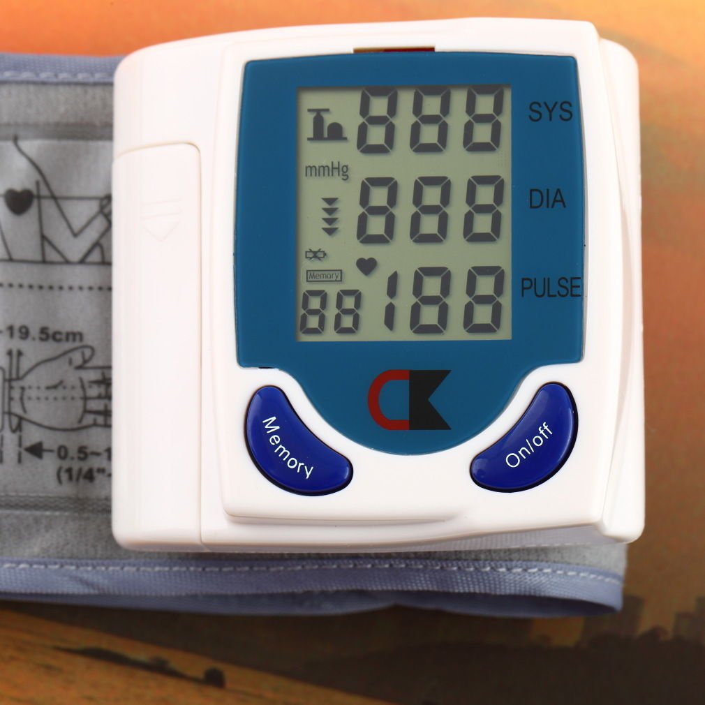 Digital LCD Wrist Cuff Arm Blood Pressure Monitor