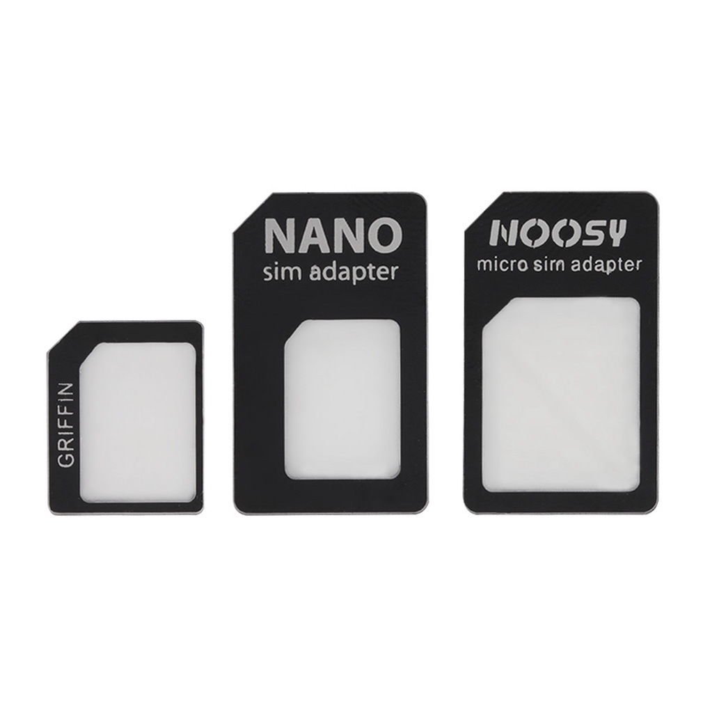 3 in 1 Nano SIM to Micro Standard SIM MICROSIM Adaptor Adapter for iPhone5