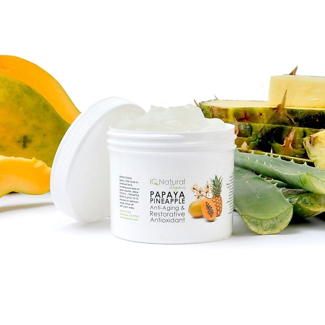 Papaya Pineapple Skin Lightening Brightening Facial Exfoliate Mask Anti Aging