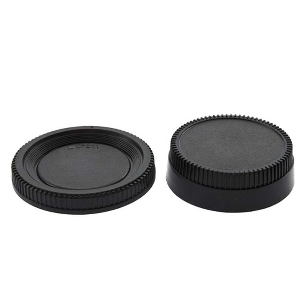 Black Body Cap + Rear Lens Cover for Nikon NIKON DSLR