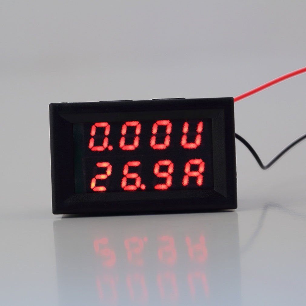 DC 4.5-30V 0-50A Dual LED Digital Volt meter Ammeter Voltage AMP Power ES9P