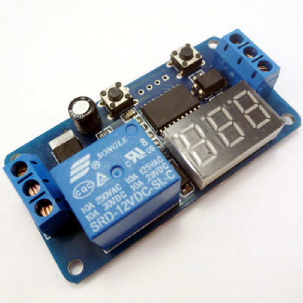 DC 12V LED Display Digital Delay Timer Control Switch Module PLC Automation