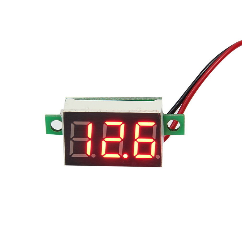 Mini Red LED Panel Voltage Meter 3-Digital Adjustment Voltmeter