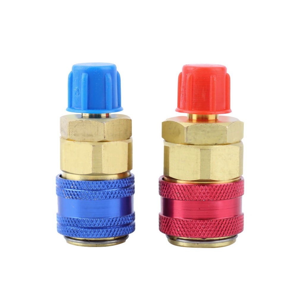 R134a Auto Quick Coupler Bass Adapters Low & High Side AC Manifold
