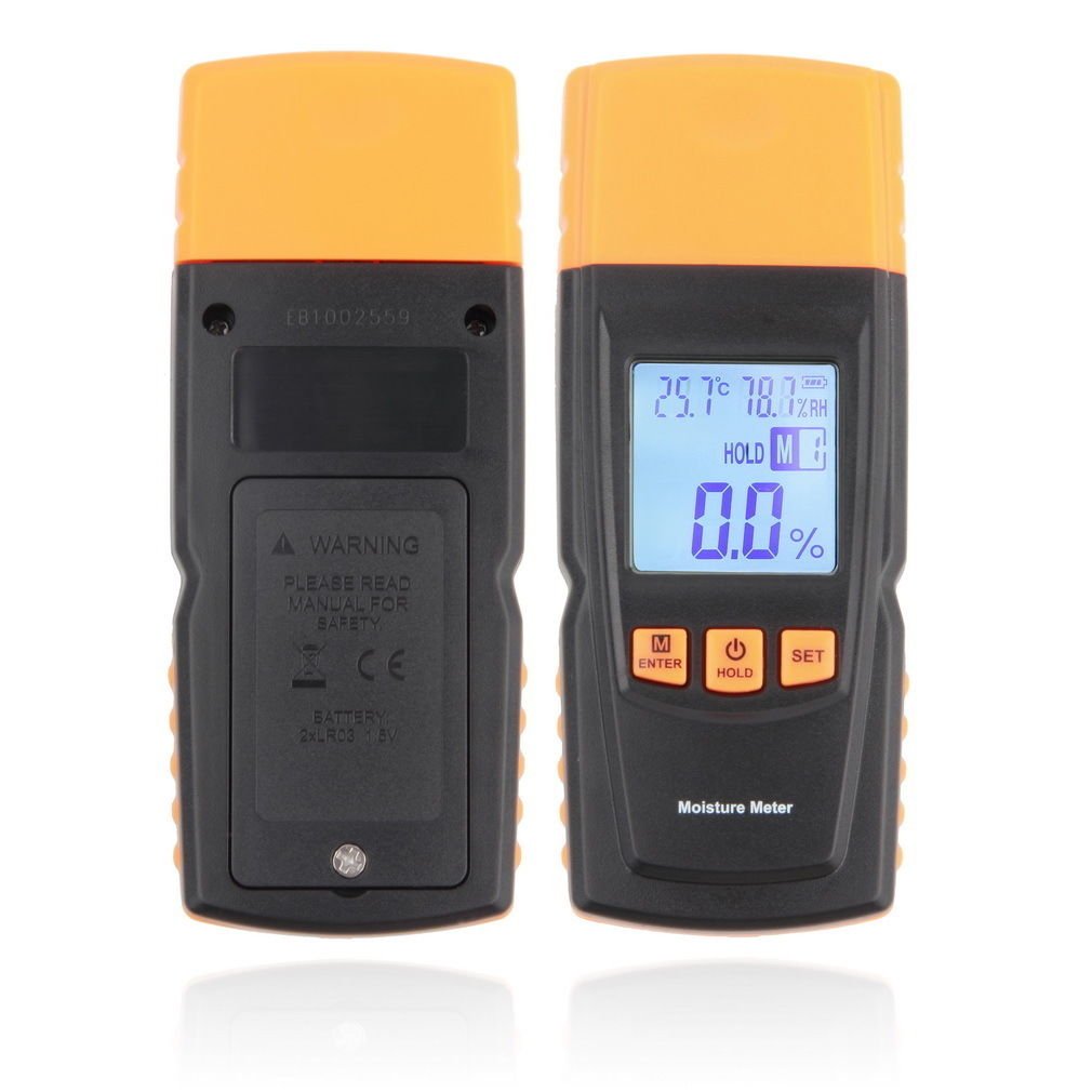 Digital LCD Wood Firewood Moisture Humidity Meter Damp Detector Tester Sensor