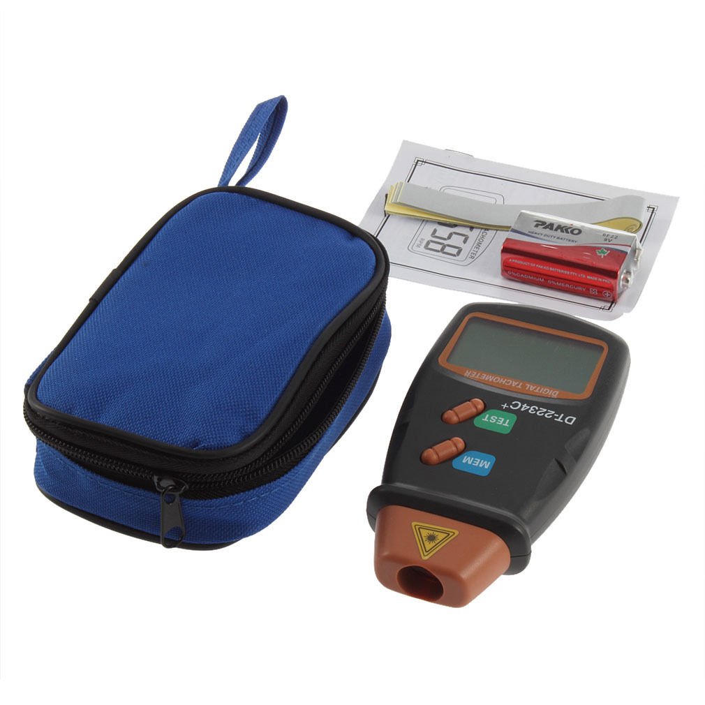 Digital Laser Photo Tachometer Non Contact RPM Tach Tester RPM Motors