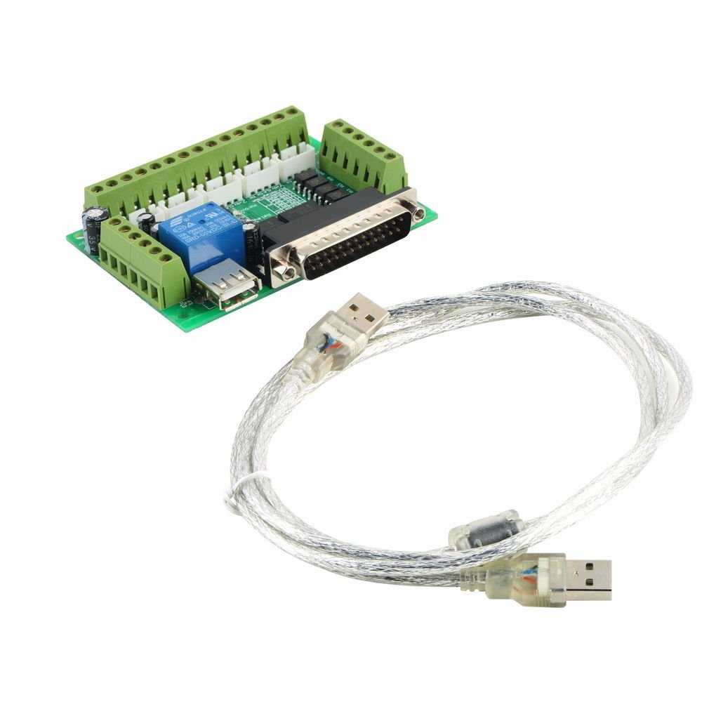 CNC 5 Axis Interface Breakout Board For Stepper Motor Driver CNC Mill MACH3