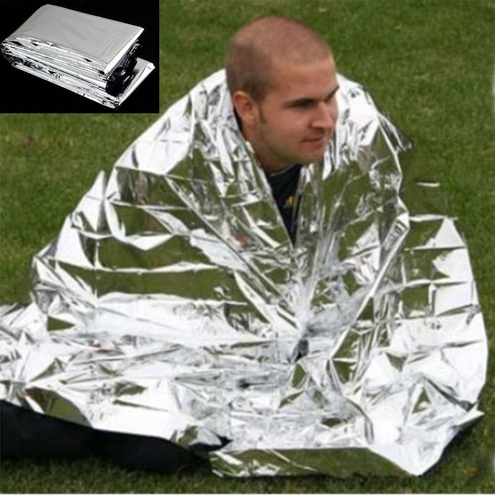 1 Outdoor Waterproof Emergency Survival Foil Thermal First Aid Rescue Blanket