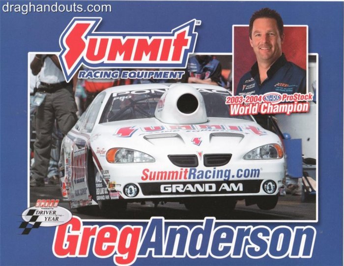 2005 NHRA PS Handout Greg Anderson (version #1)