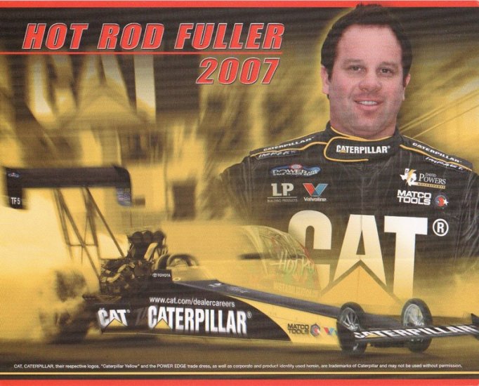2007 NHRA TF Handout Hot Rod Fuller (Caterpillar)