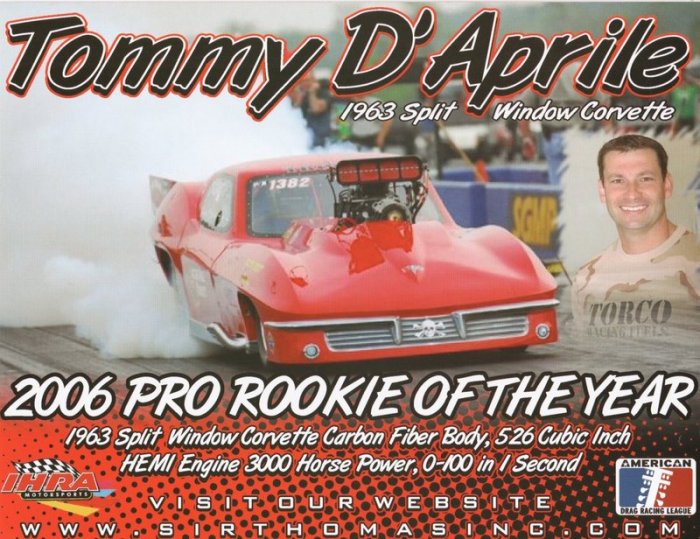 2007 NHRA PM Handout Tommy D'Aprile