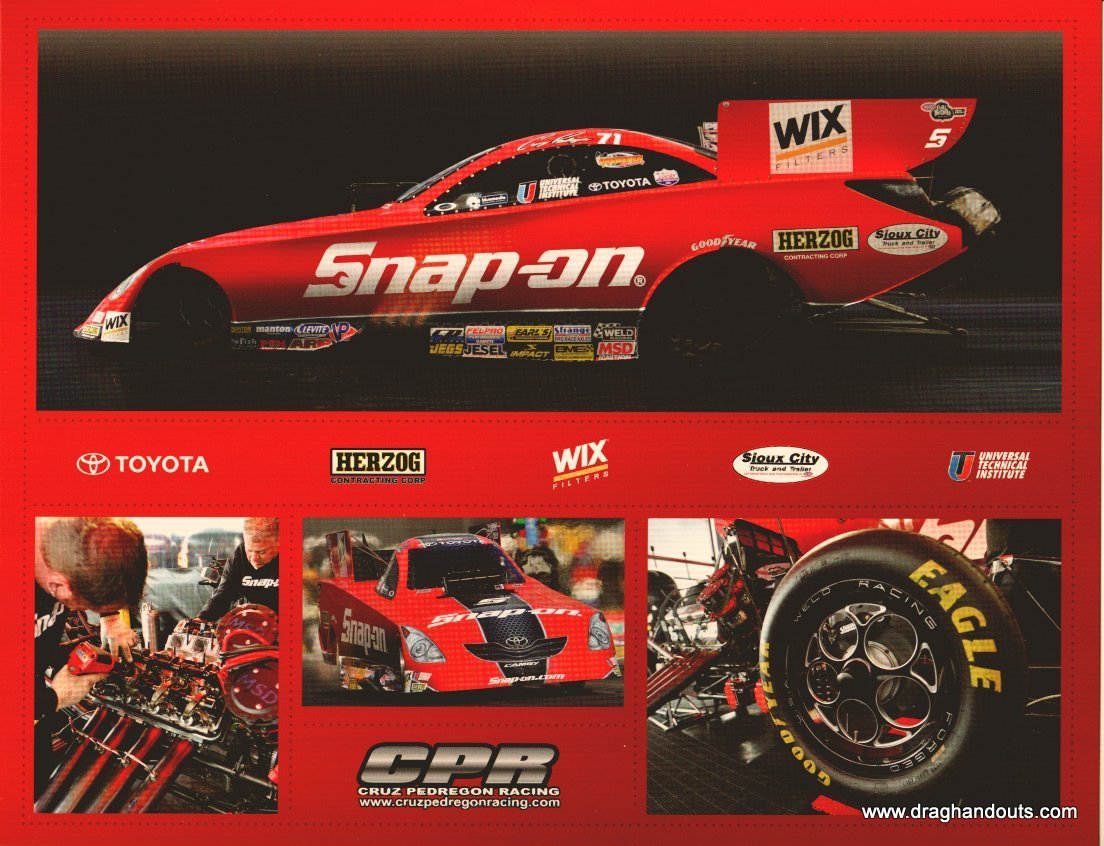 2011 NHRA FC Handout Cruz Pedregon (version #2)