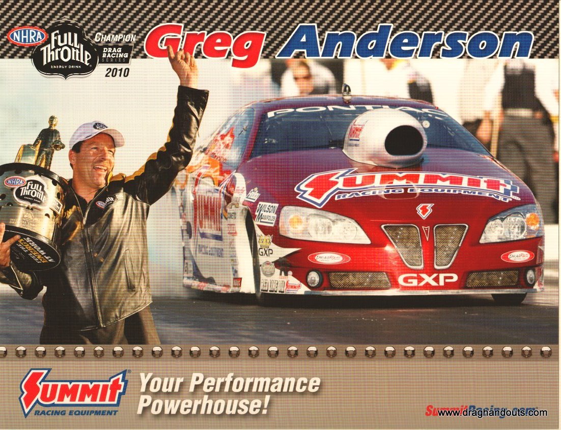 2011 NHRA PS Handout Greg Anderson