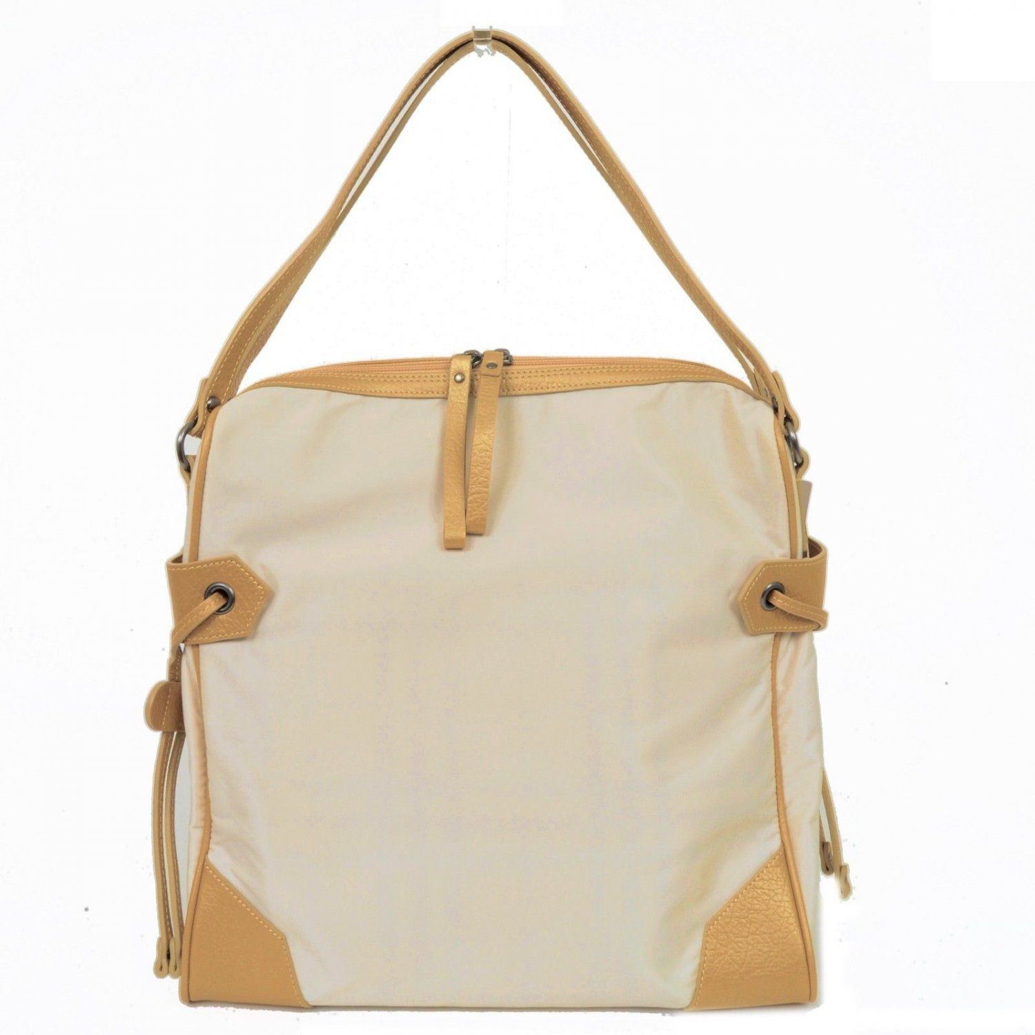 Authentic BURBERRY Beige x Camel Nylon Shoulder Bag