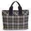Authentic BURBERRY BLUE LABEL Gray Check Tote Bag