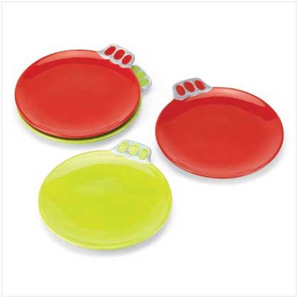 Christmas Ornament Plates Set of 4
