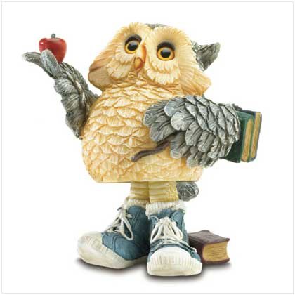 Back to School Owl Bobble Figurine