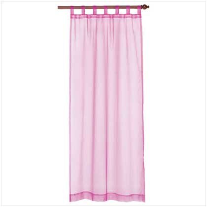 Pink Organza Tab Top Curtain
