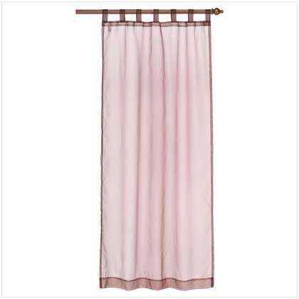 Brown Organza Tab Top Curtain