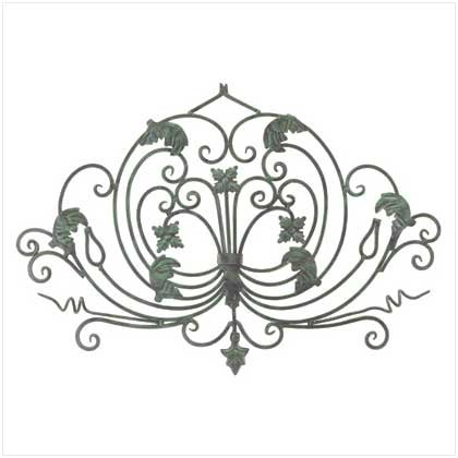 Verdigris Wrought Iron Wall Plaque
