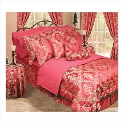 Queen Bedding Ensemble (Red) - 30 Pc