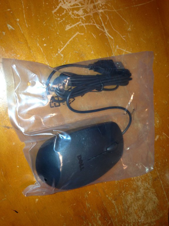 dell black usb mouse new